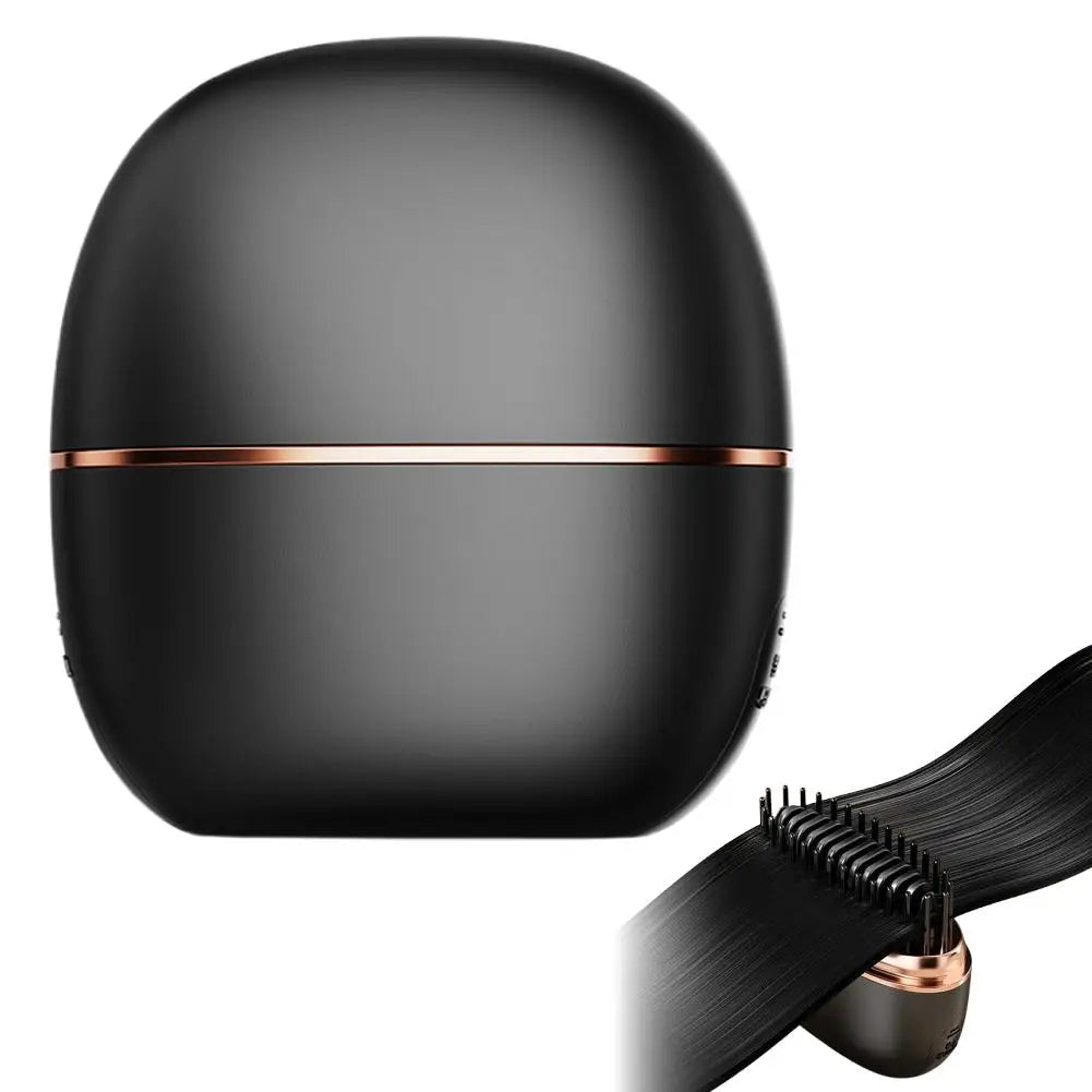 Cordless 2-in-1 Hair Straightener Brush & Curler – Wireless Portable Frizz-Free Styling Tool with Digital Temperature Control (Travel-Friendly)